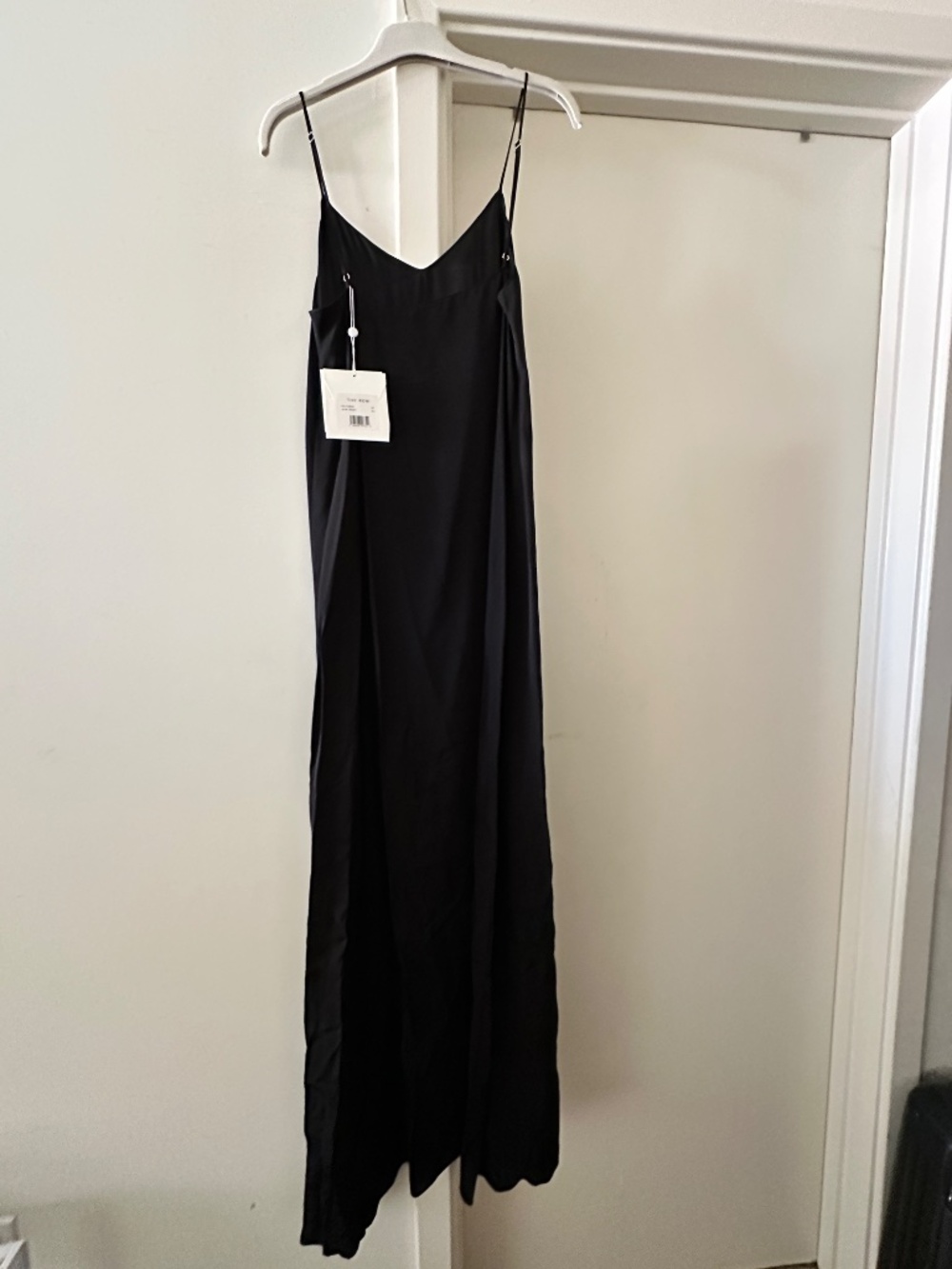 NWT The Row Kole Maxi Dress | Black | XS | Cupro Vegan Silk - Picture 7 of 9
